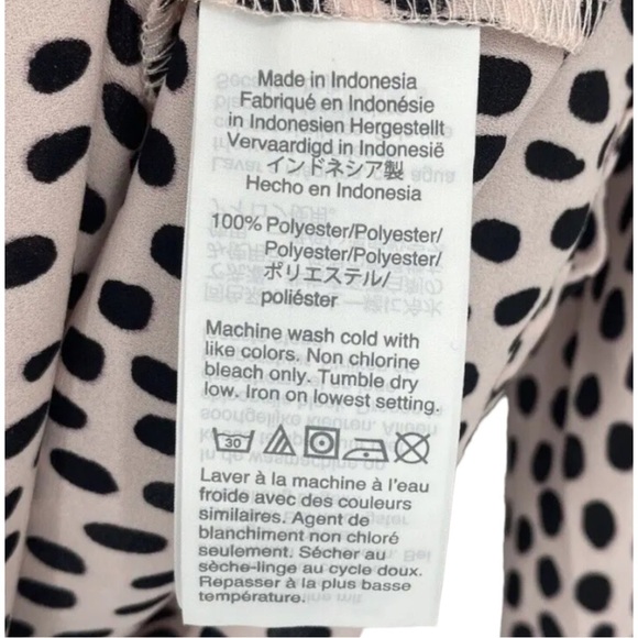 J. Crew Top Womens Extra Extra Small XXS Pink Long Sleeve Leopard Piping Keyhole - Picture 8 of 13